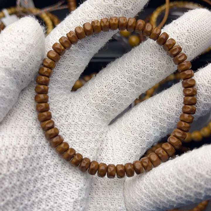 紫金鼠手串纯肉鼠尖纯色纯手工无相毕业货6.4尺精工暴力归圆