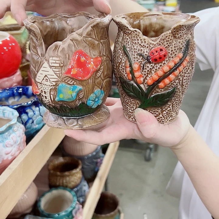 有孔，满10元发货多肉陶瓷花盆