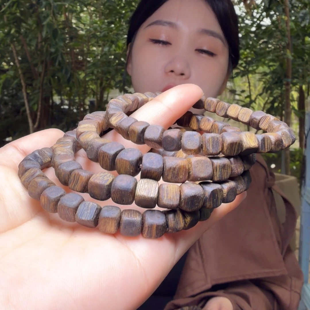 手串沉香海南虎斑紫奇高结油方糖珠多样性发其一