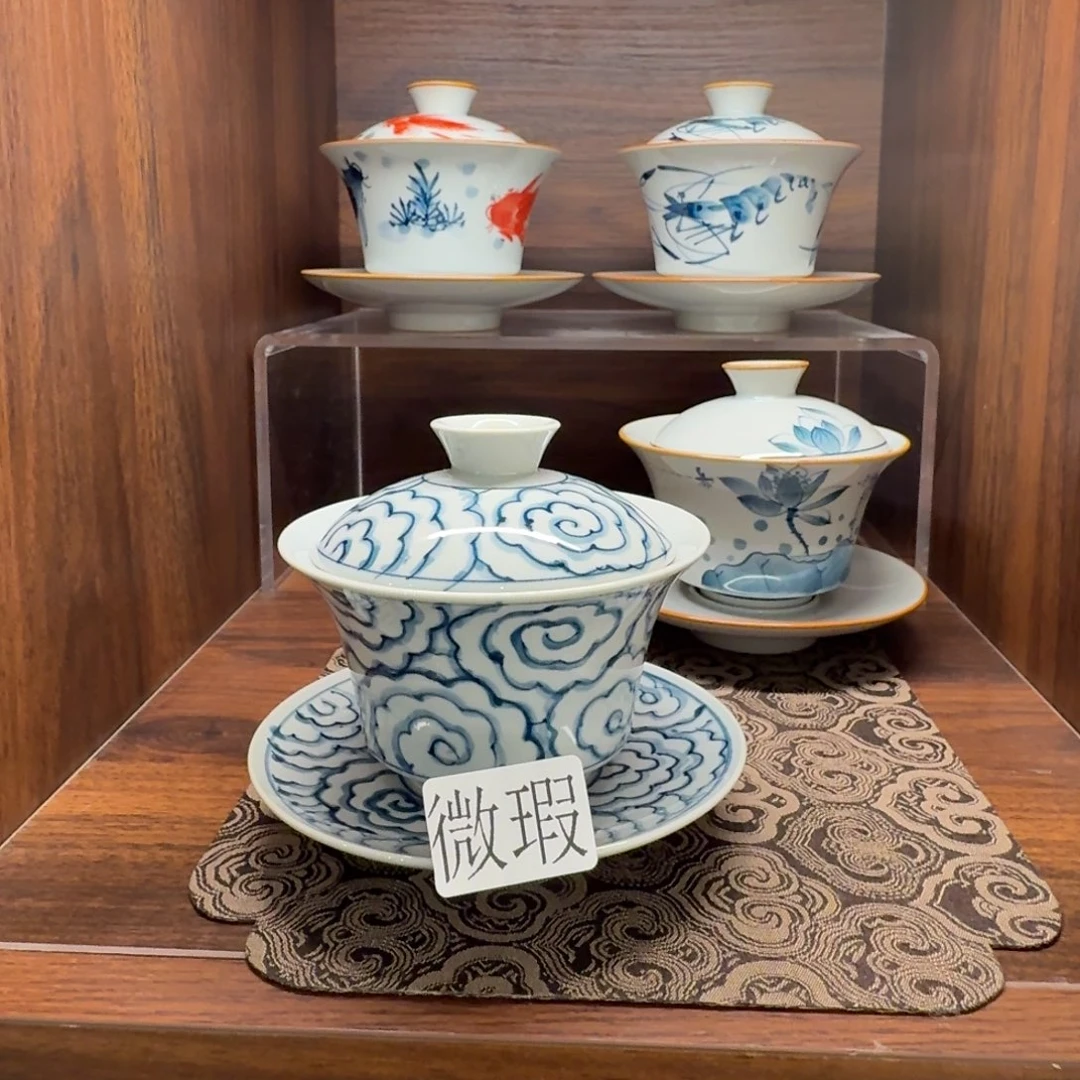 釉下彩纯手绘微瑕