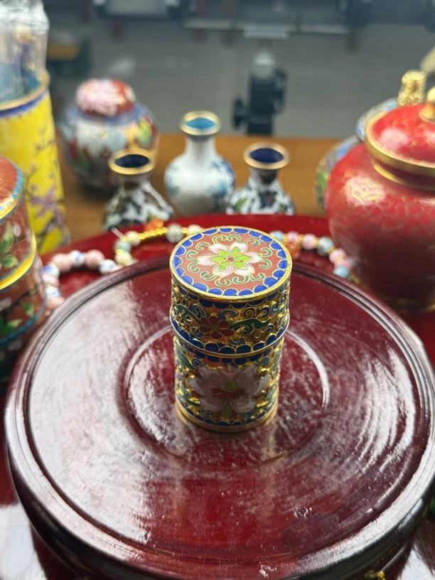 景泰蓝金地牙签盒.