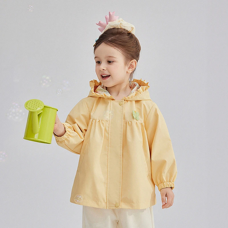 笛莎婴幼女童外套25秋冬装宝宝新款洋气韩版风衣上衣-332536001