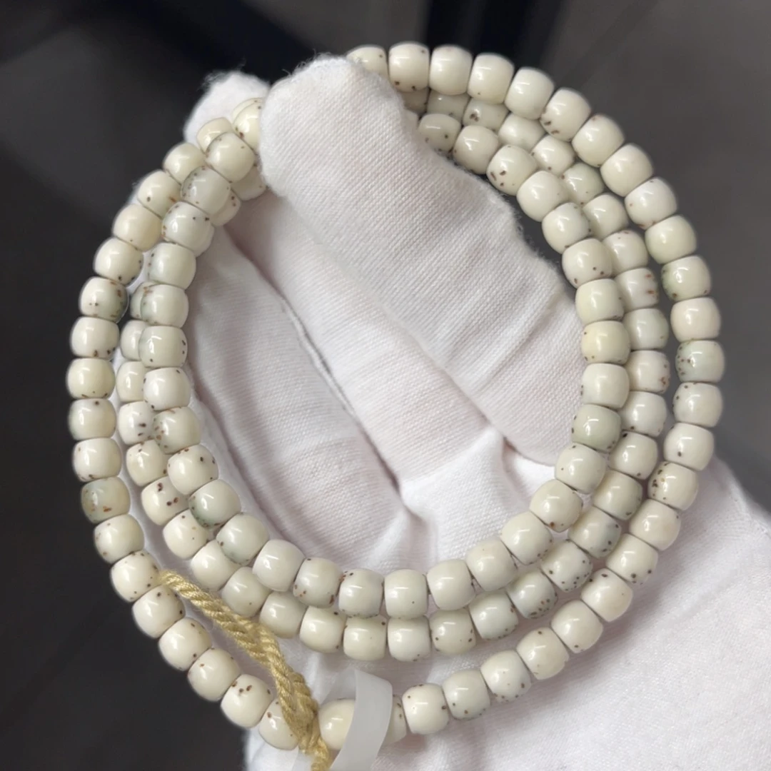 星月菩提吊坠6/5鼓珠通体半壁江山留白