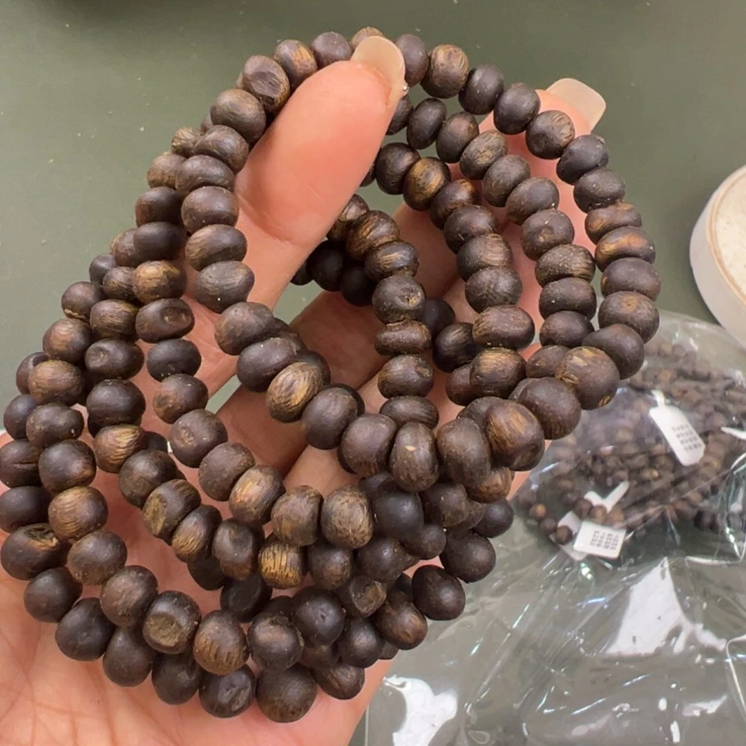 沉香手串海南流油王沉水树钉卡7/6g单圈多样性发一