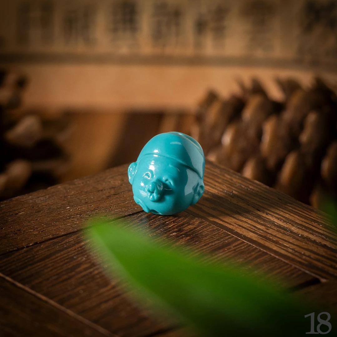 【世间臻宝】绿松雕刻件/13*13*10mm/多样性发一件/SS18