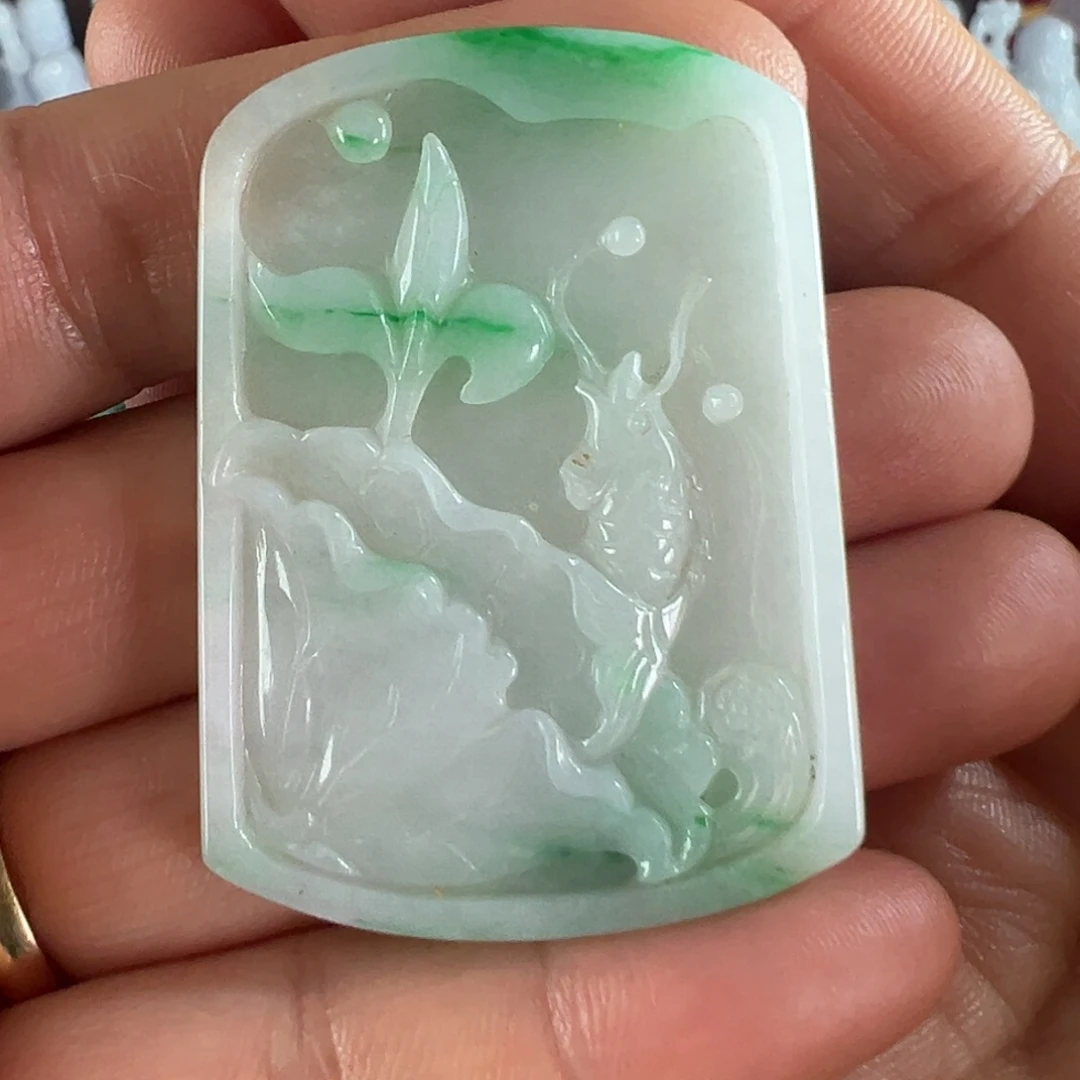 翡翠未镶嵌手镯天然翡翠挂件