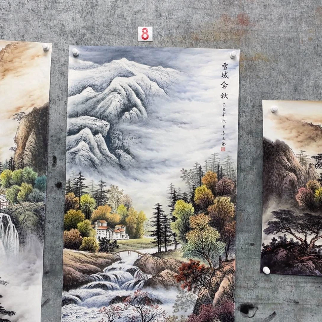 国画绿*兜绘画作品黄喜三画芯
