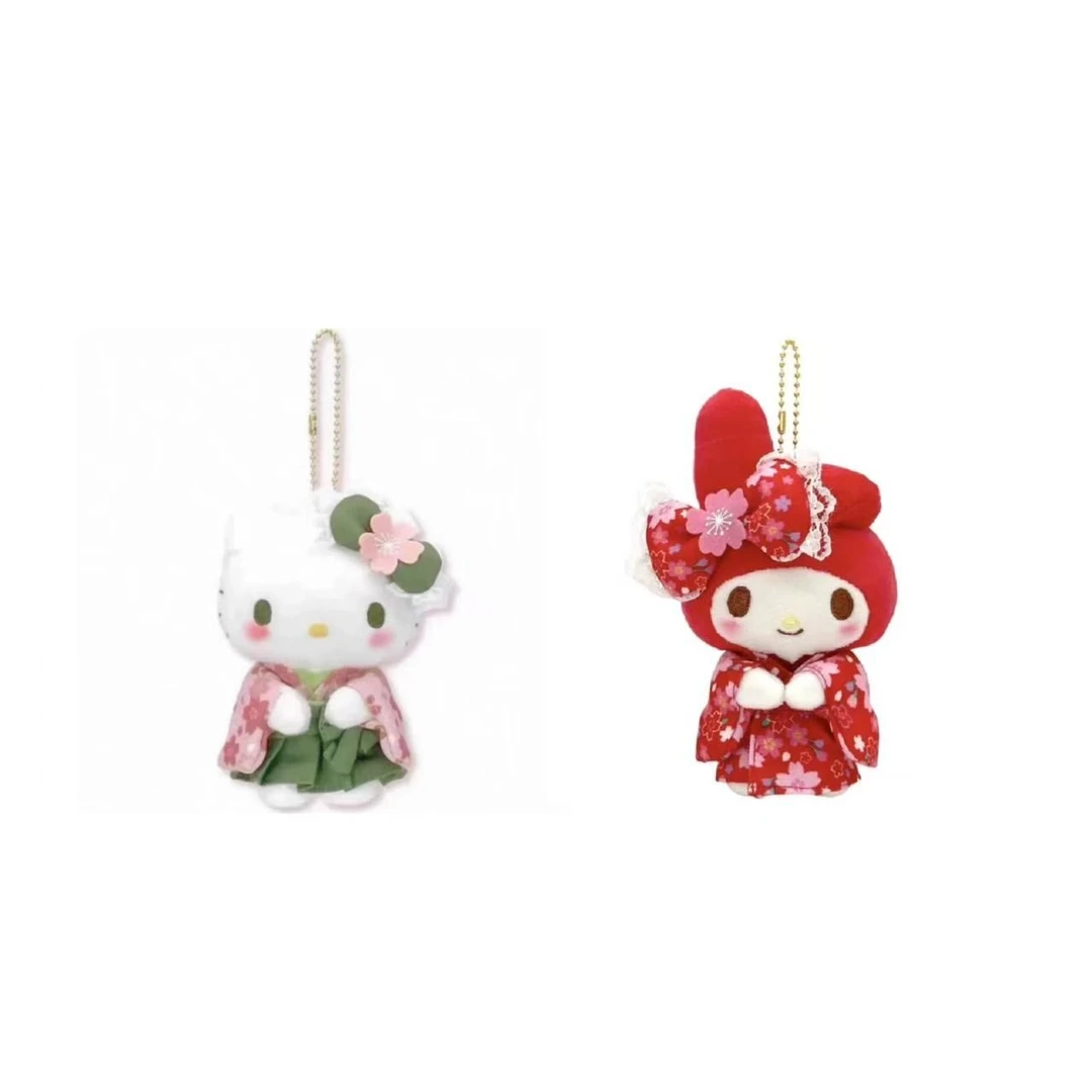 【日版正品】樱花和服kitty美乐蒂毛绒挂件礼物