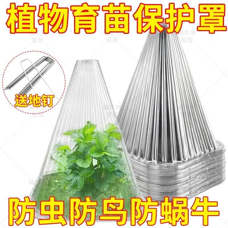 育苗保护罩重复使用方形植物钟罩大棚阳台种植免受虫鸟伤害防霜冻