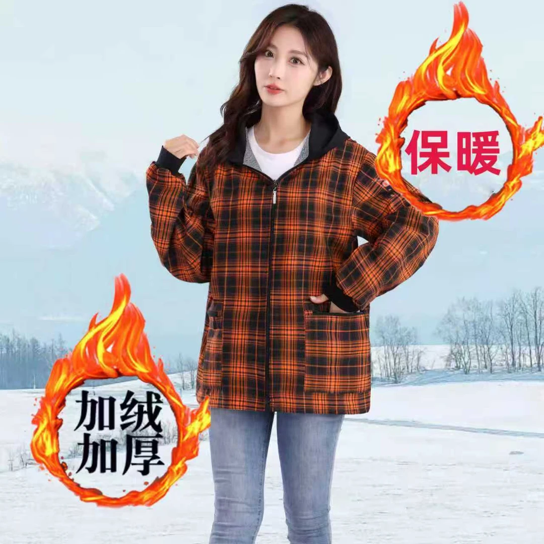 新款短款加绒罩衣小个子加厚成人干活外穿漂亮防污围裙长袖工作服