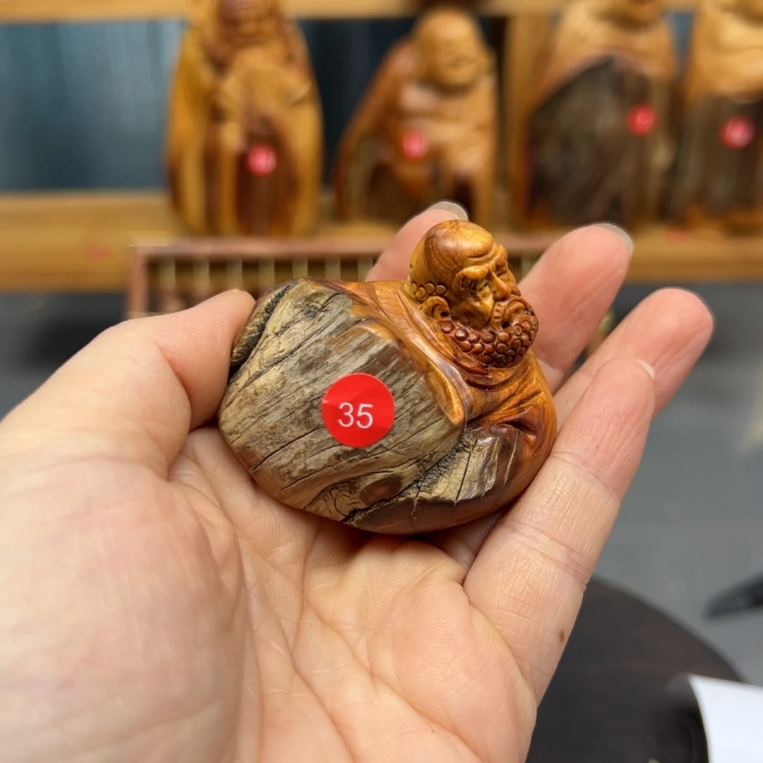 林***肆木崖柏木摆件手把件，