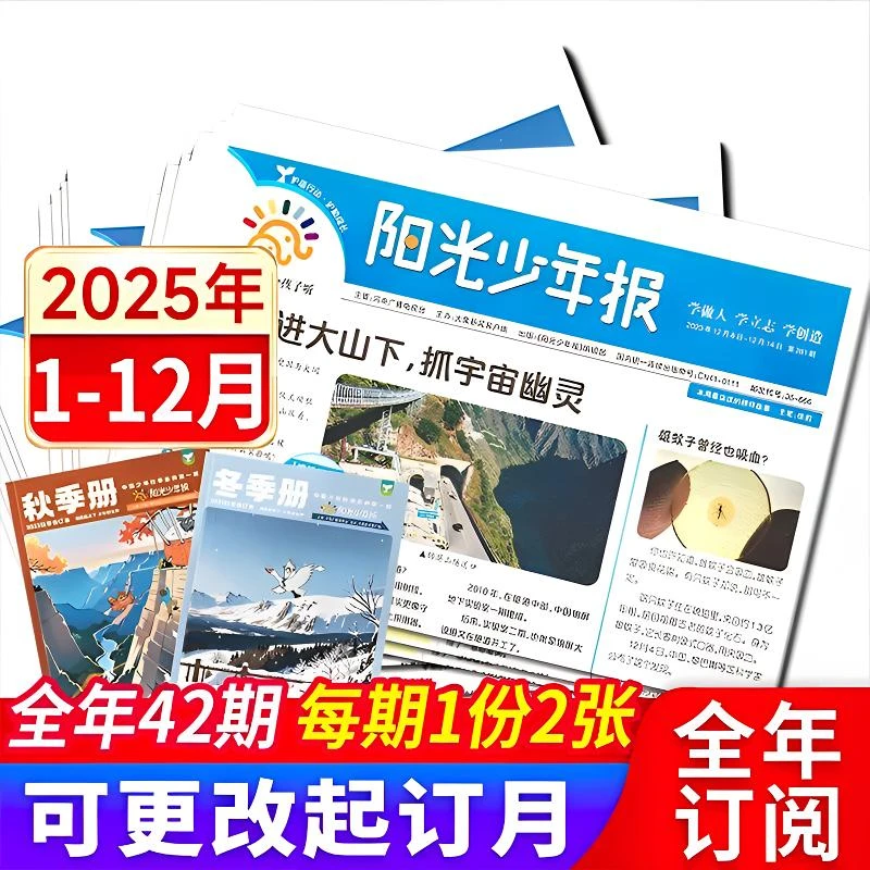 月发【初中版+小学版】家有大宝小宝阳光少年报大少年2025年新版