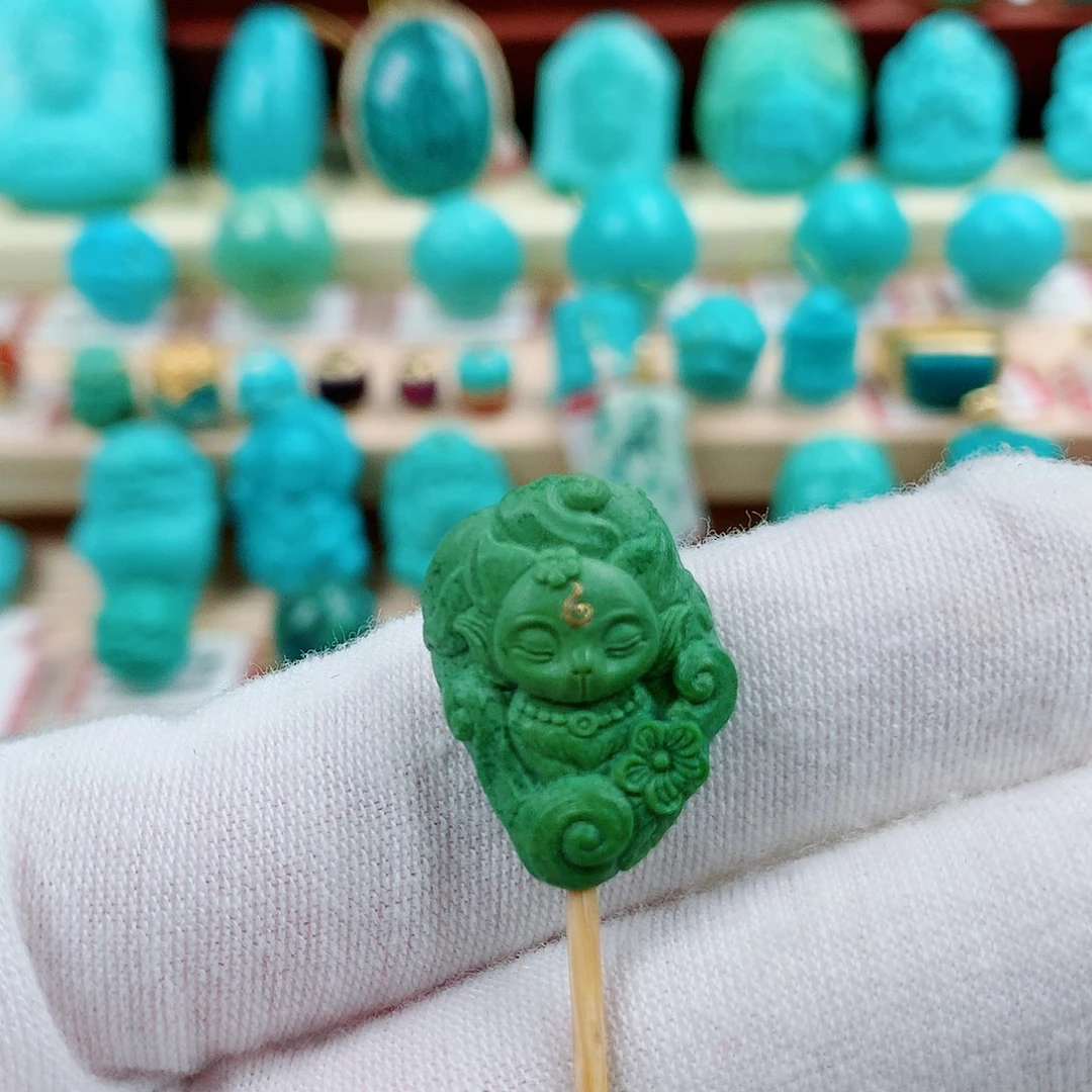 绿松石未镶嵌配饰凤九