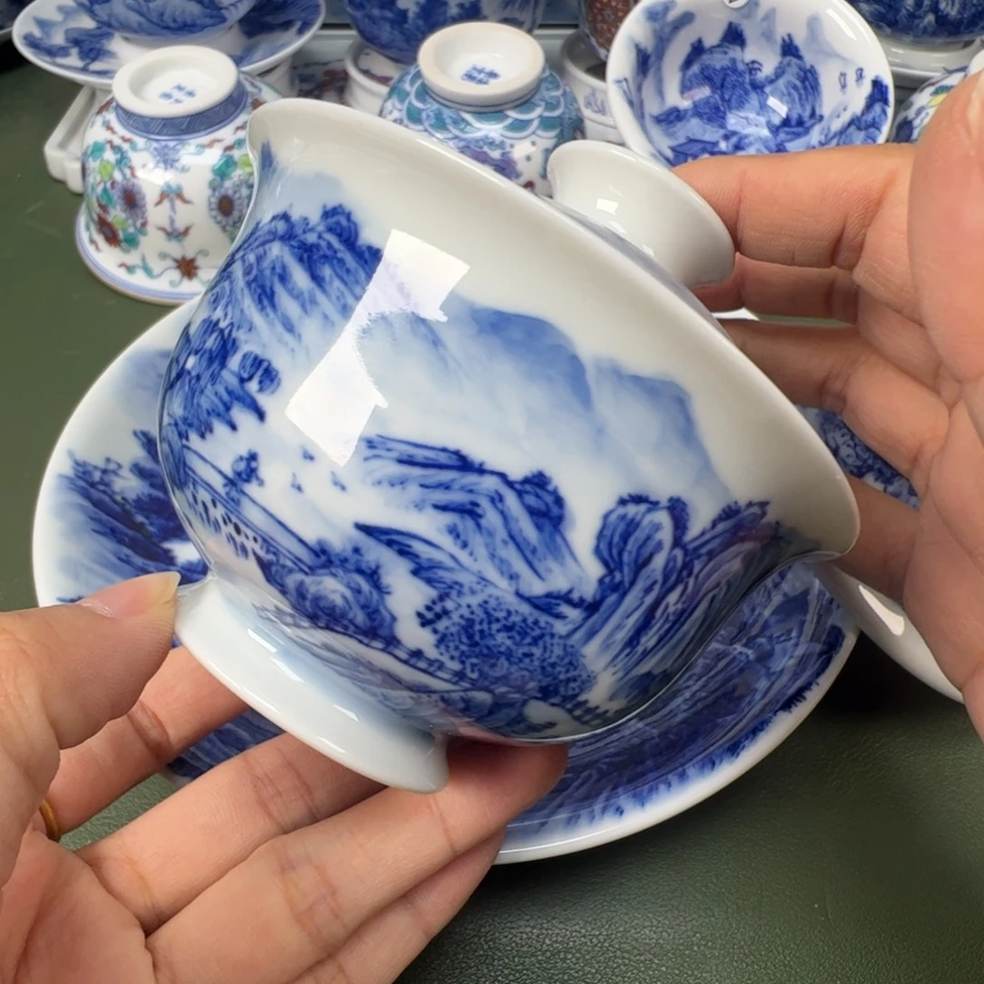 陶瓷景德镇纯手工纯手绘茶具木木13