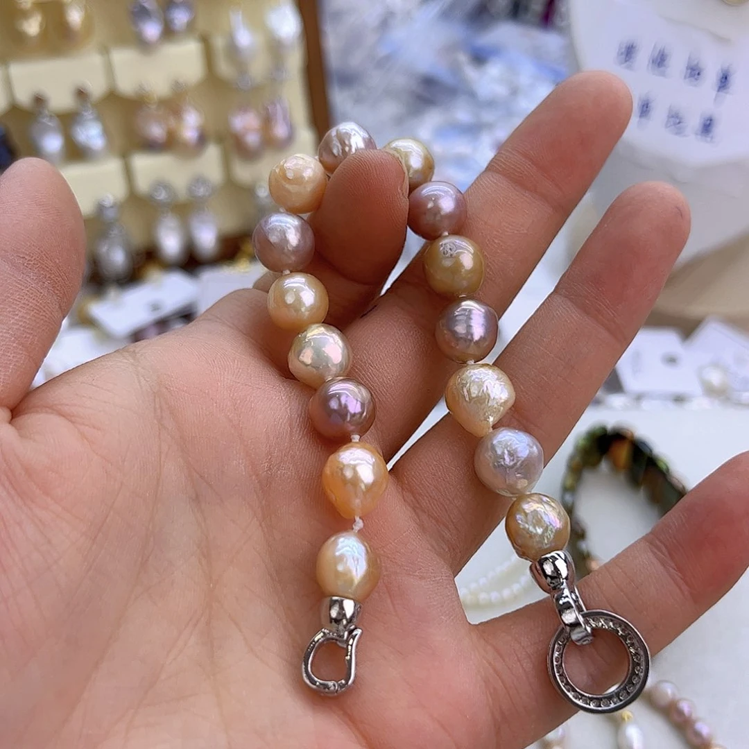 银S925镶嵌淡水珍珠项链定制279