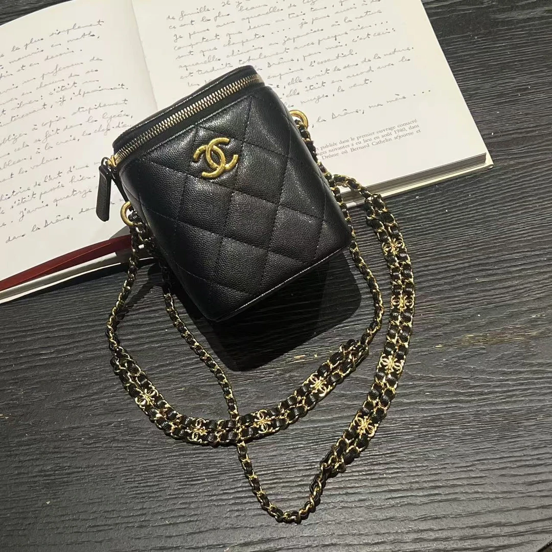 95新 Chanel/香奈儿 舍得 Chanel 瑾瑜黑金鱼子酱链条包