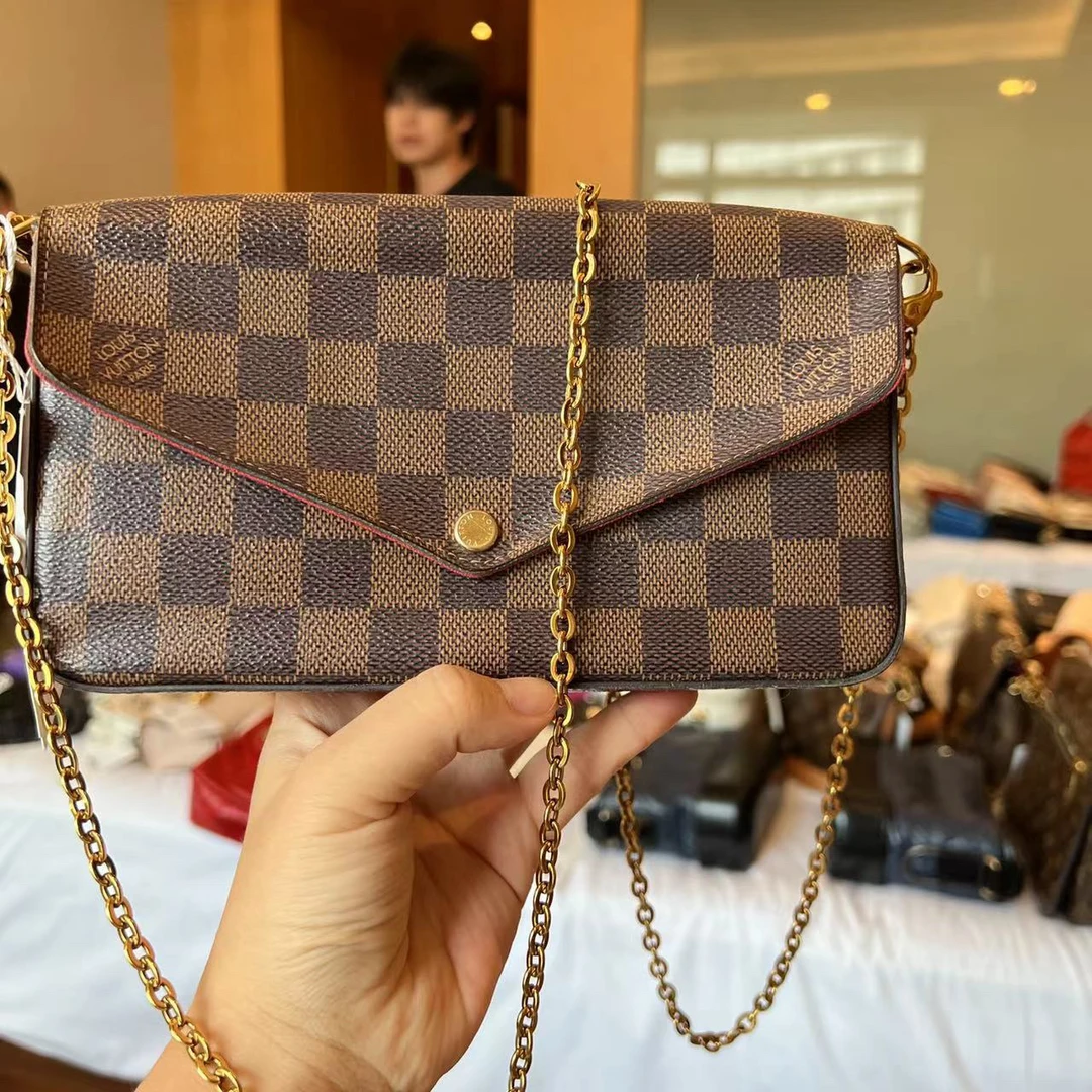 95新 LouisVuitton/路易威登 A1129/lv单肩包棋盘格