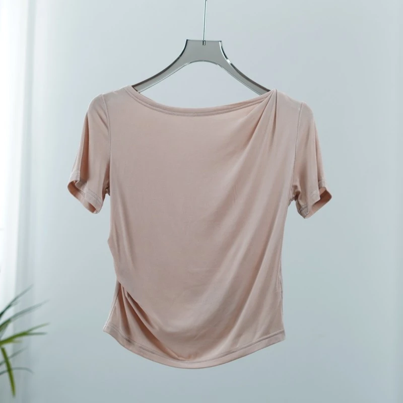 设计师系列  S257(色差）  女装时尚撤柜短袖T恤衫樱花粉TX0755