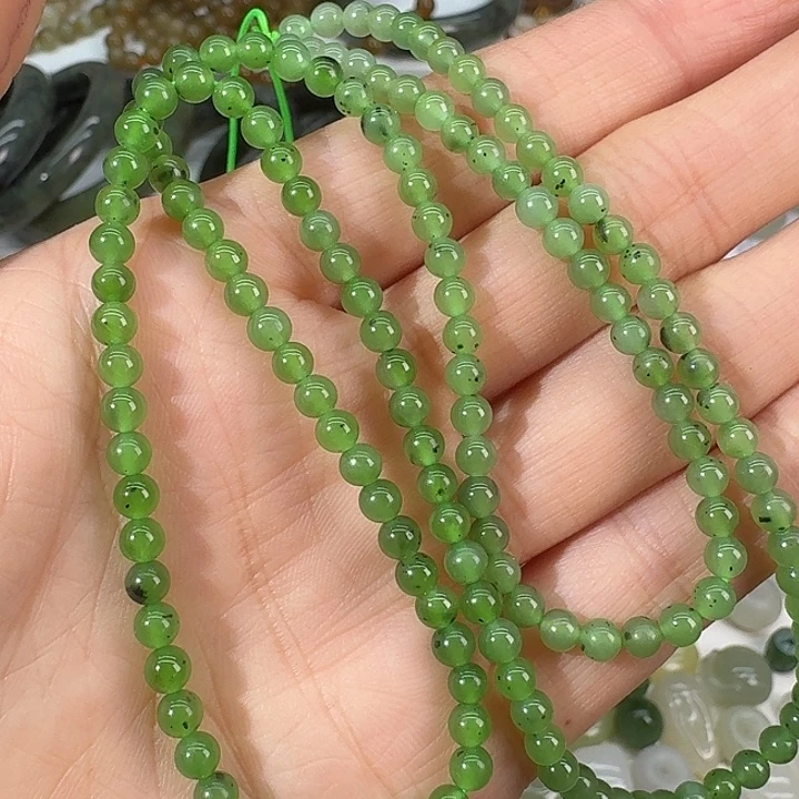 和田玉（碧玉）未镶嵌颈饰4mm