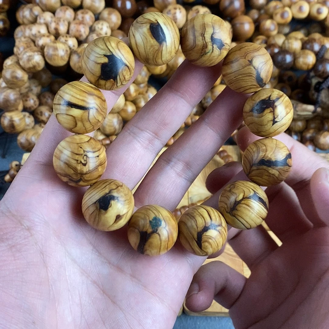 柏木（崖柏）手串/手链碳化白粉骨料2.0