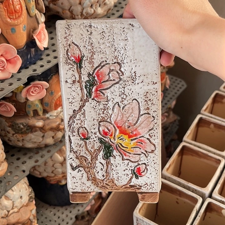紫砂花盆粗陶材质多肉花盆