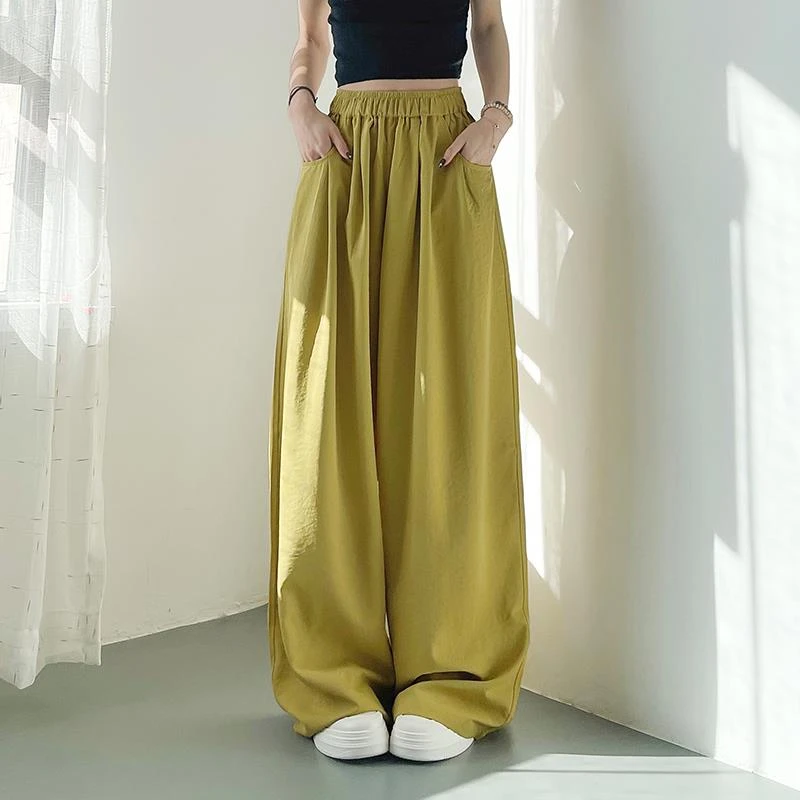 大裤腿宽松显瘦200斤山本裤女夏季大码胖mm垂感防晒拖地阔腿长裤