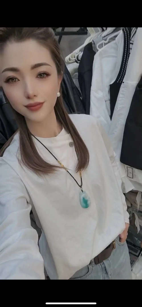 纯棉领一个扣打底