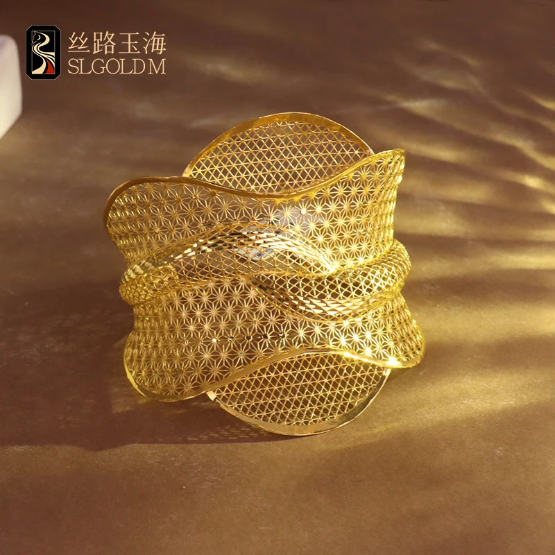 交织手镯新疆异域风情民族文化疆派黄金珠宝纯金999