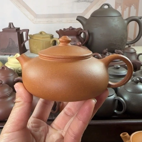 紫砂茶壶黄降坡泥170c c