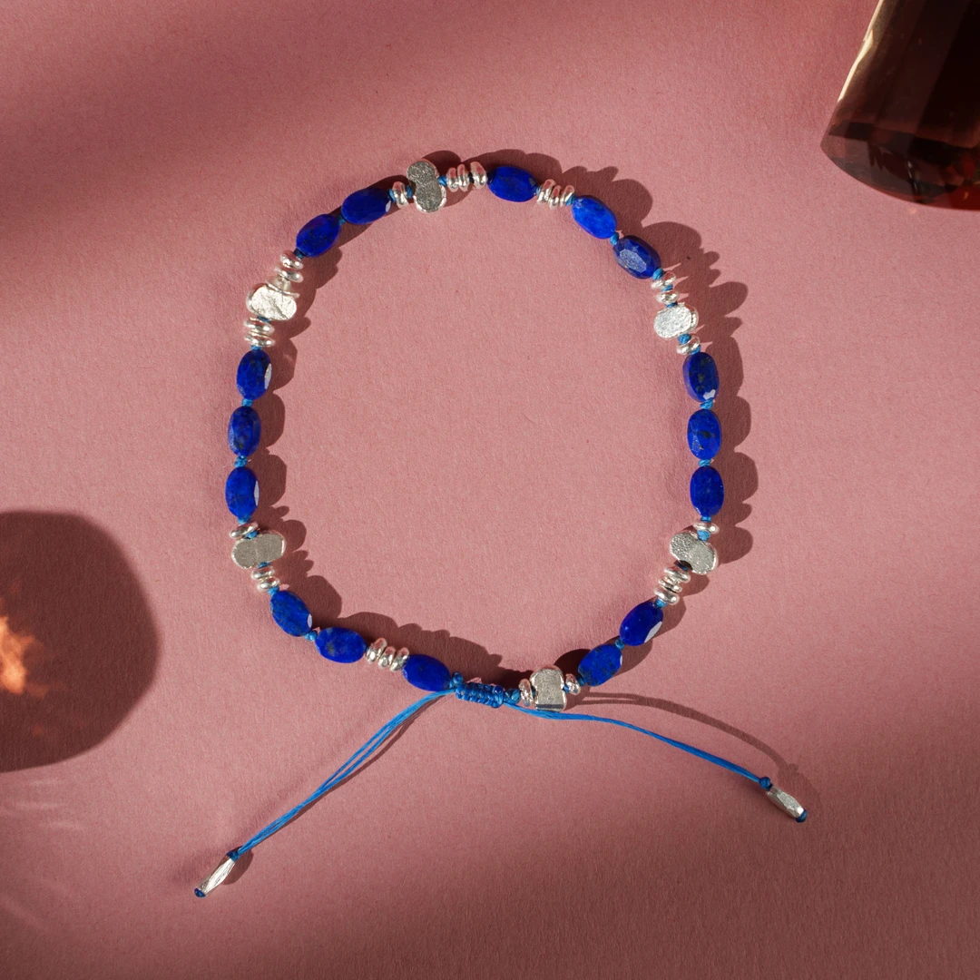 925银手链 【星缀】幻渺原创设计 | 高级蓝色拼接百搭时尚手工手链