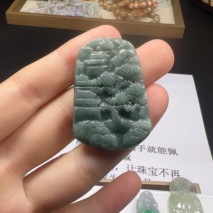 翡翠未镶嵌挂件纯天然a货翡翠