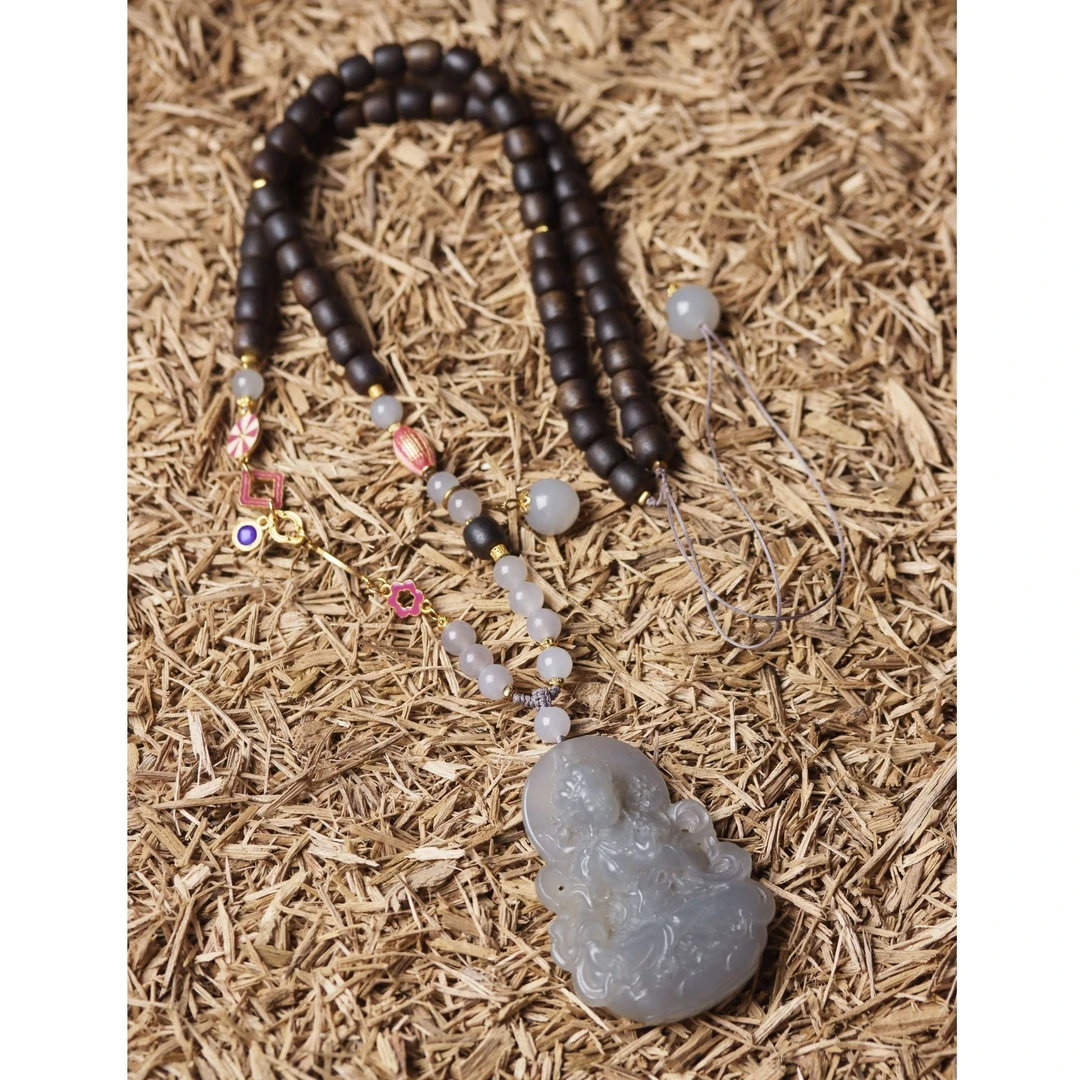 沉香☆【言心】越南富森顺化红土老型珠烟紫小度挂脖