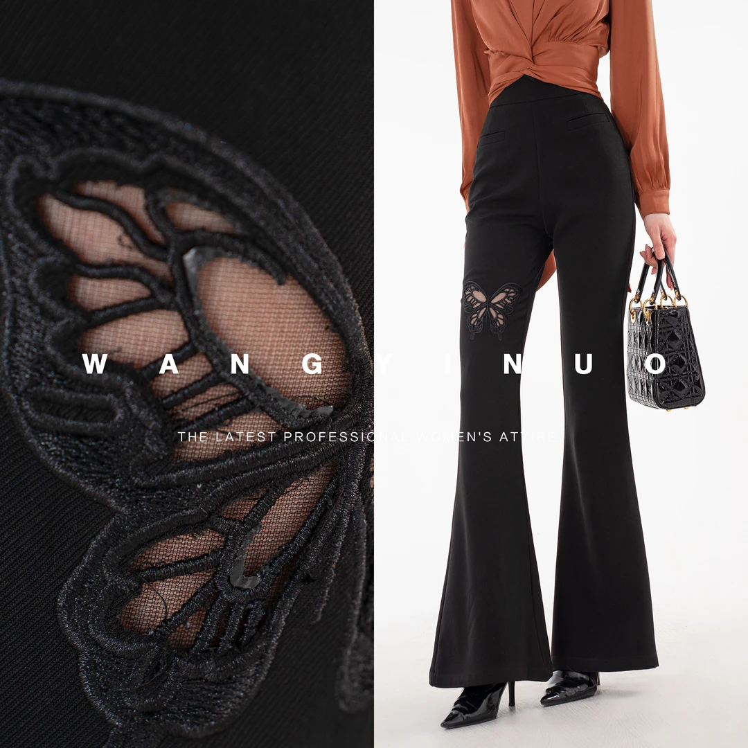 MD定制·依诺【超模步调】2025春款时尚百搭设计师减龄休闲裤子