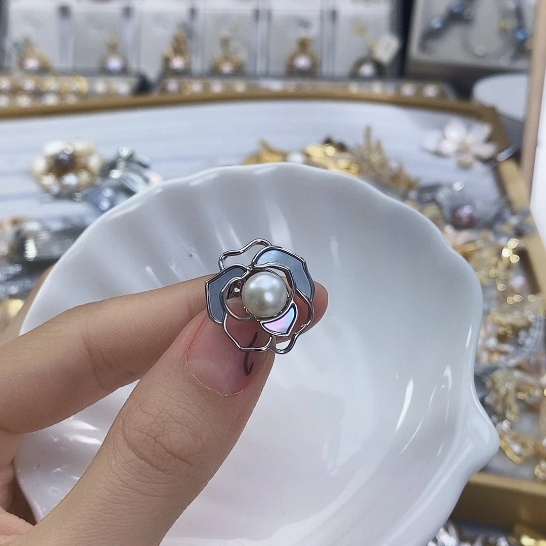 淡水珍珠特价不退换胸针未镶嵌
