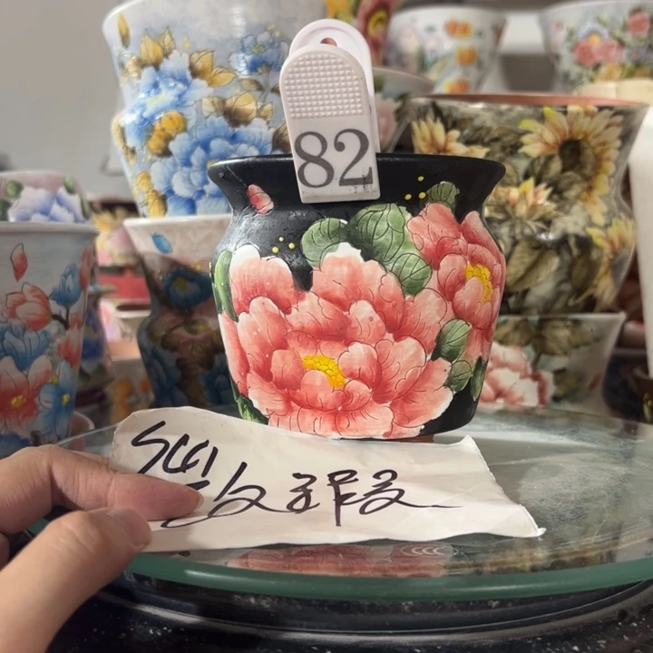 景德镇手绘花盆满38包邮偏远地区除外