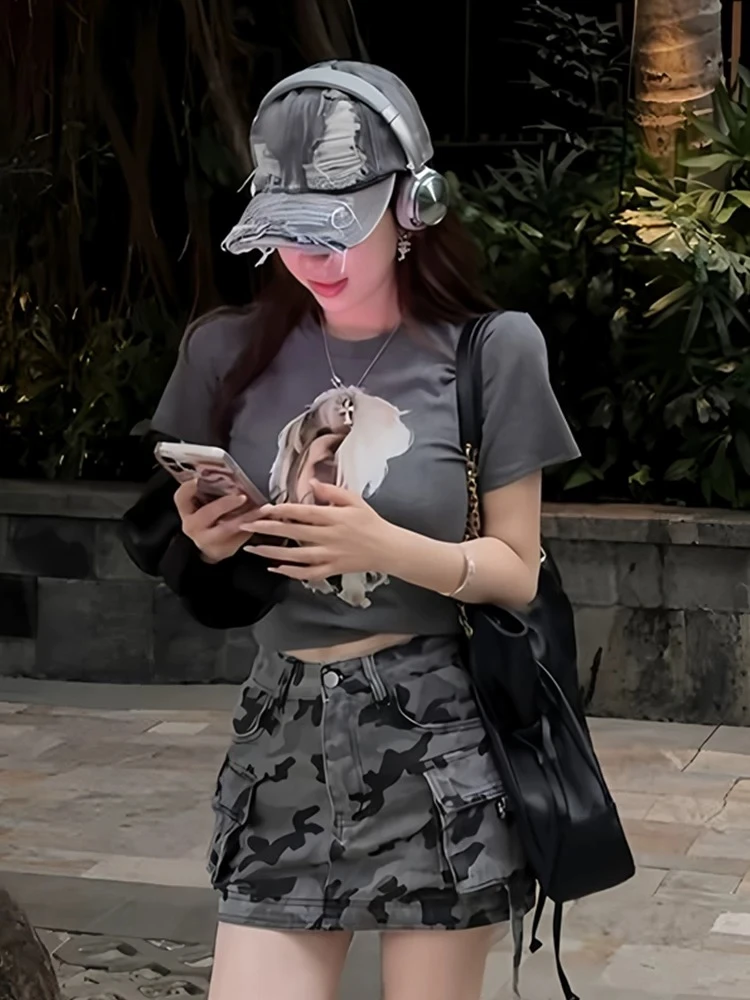 【1997】Y#短袖上衣+半身裙【套装】