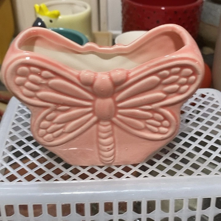 摆件陶盆有孔 微瑕介意勿拍