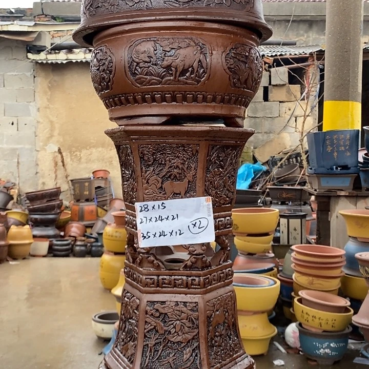 紫砂花盆紫砂器，紫砂器，紫砂