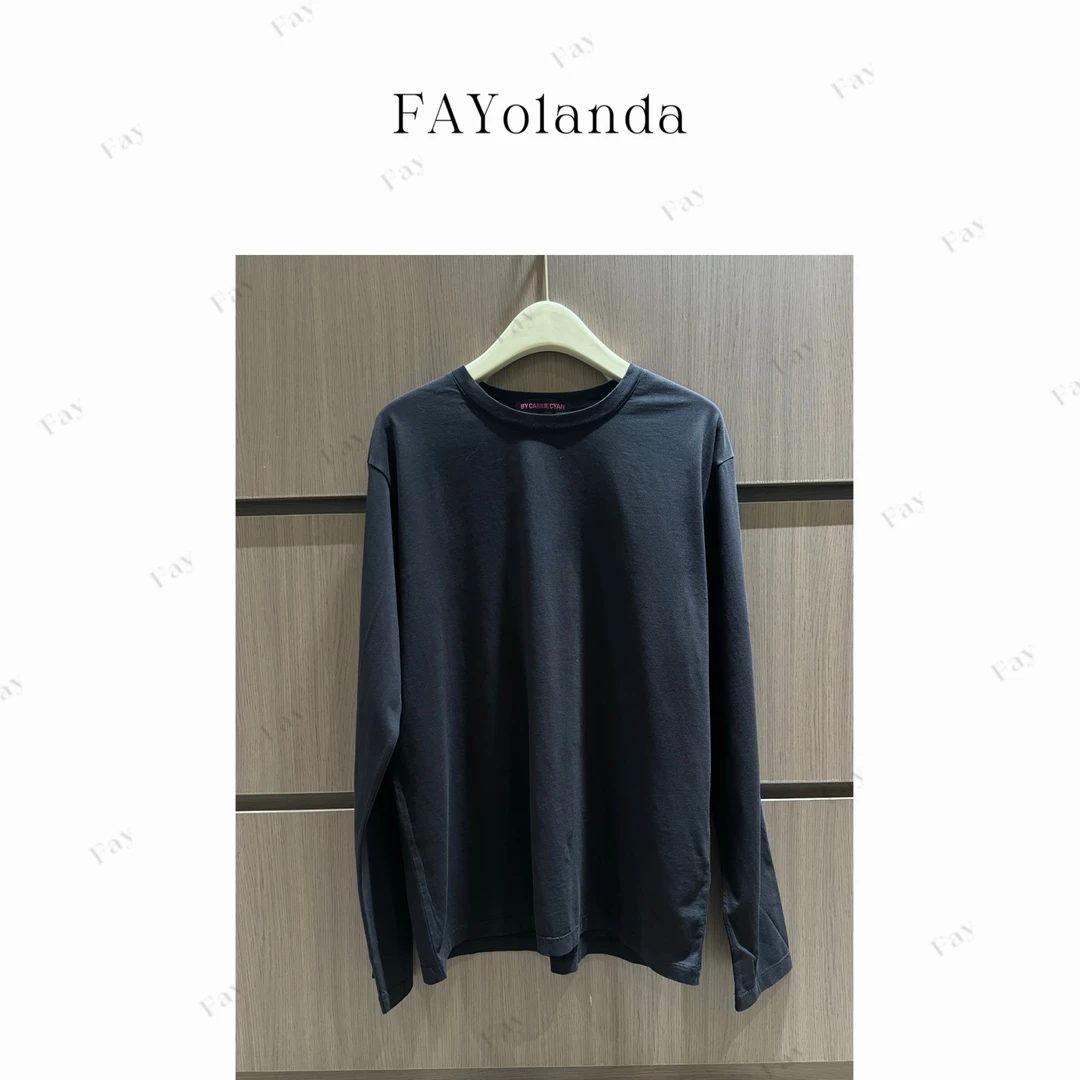 FAY  | 简约黑灰纯色圆领长袖（1H03597）