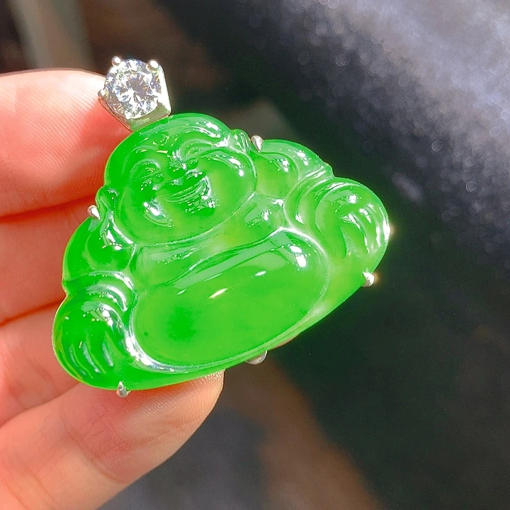 【闪购商品】翡翠颈饰银S925镶嵌翡翠