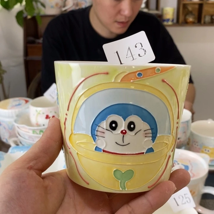 瓷片景德镇釉下彩手绘