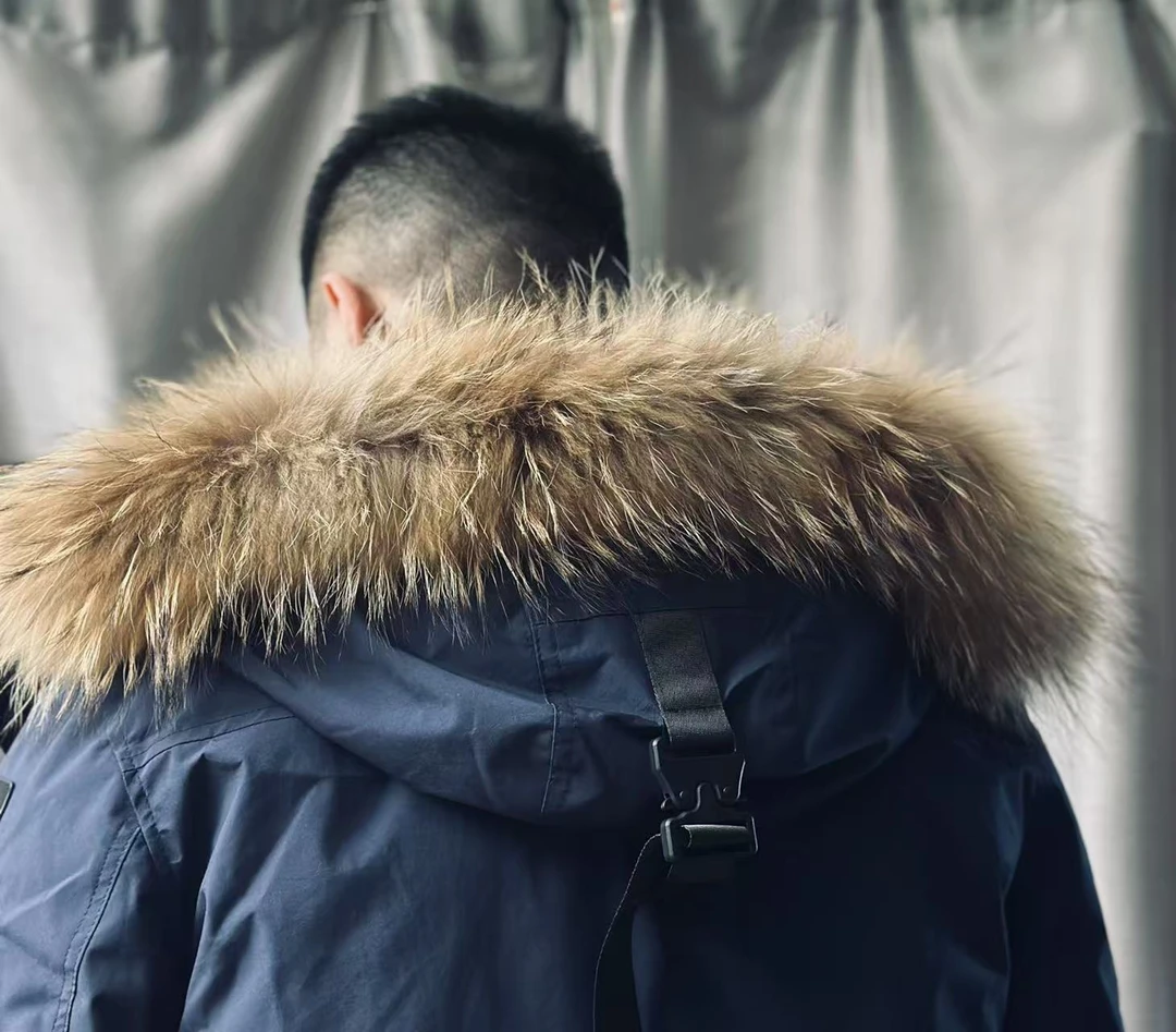 男女同款大毛领羽绒服