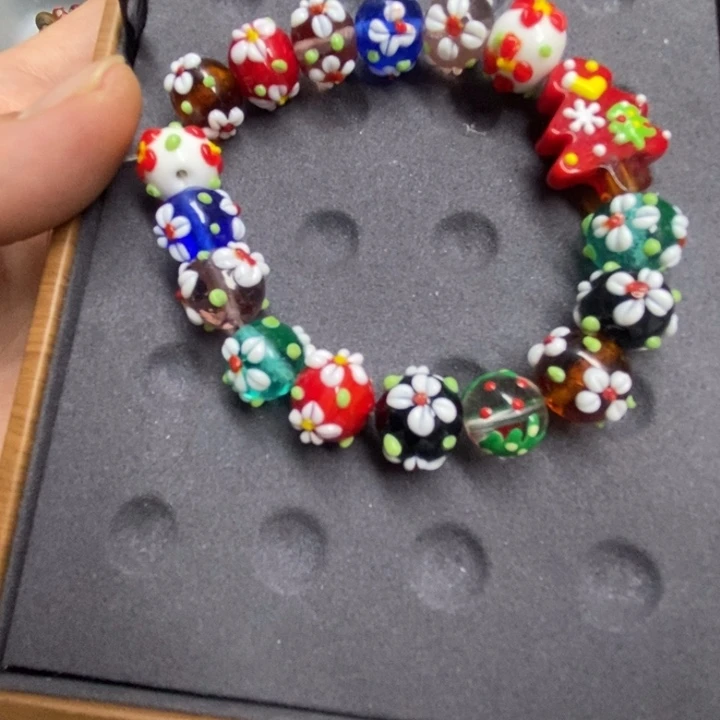 颈饰琉璃圣诞款手链3元一颗珠