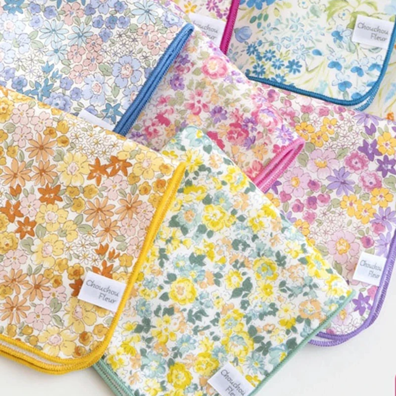 利快田园碎花艺术纸小清新花卉氛围鲜花毛巾面巾手绢小碎花印花