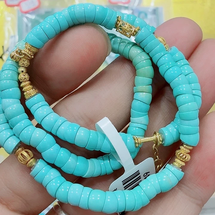 绿松石18K金镶嵌配饰