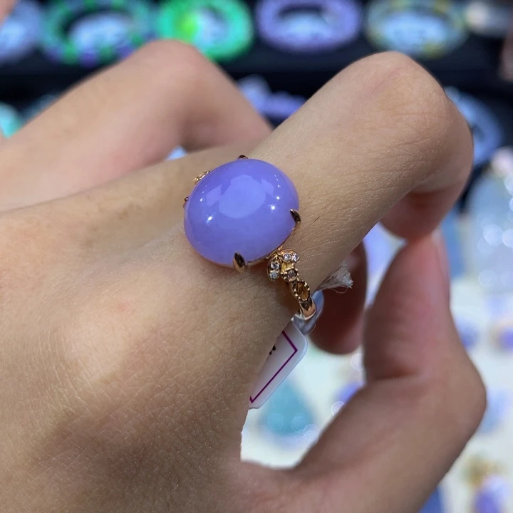 18K金镶嵌手链翡翠翡翠