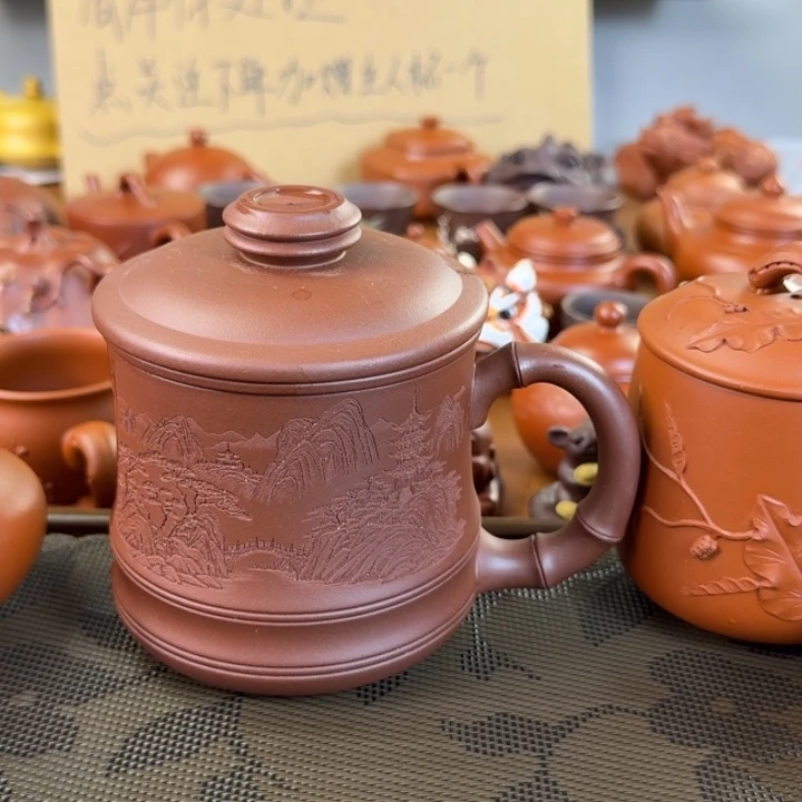 茶壶紫砂紫泥盖杯
