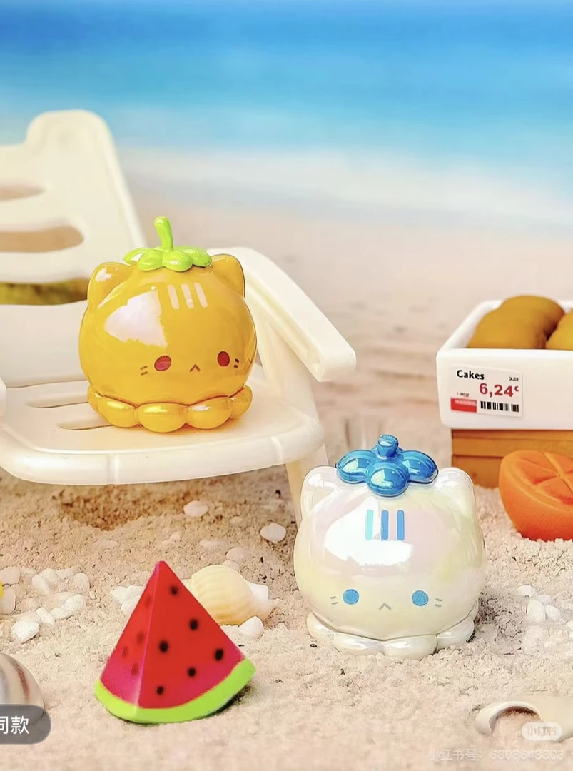 （代拆）章鱼喵喵水果集市系列草莓慕斯塔萌粒