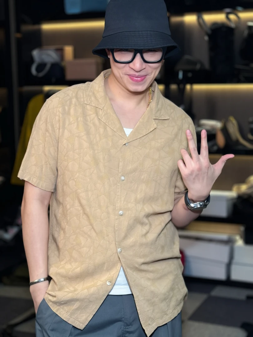 30130-美式古巴领复古镂空花纹领短袖衬衫夏季休闲