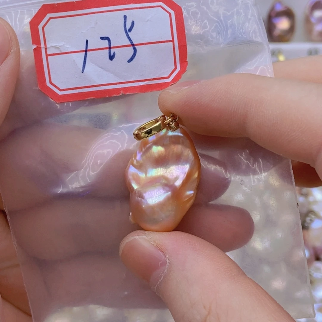 淡水珍珠银S925镶嵌吊坠(赠链)